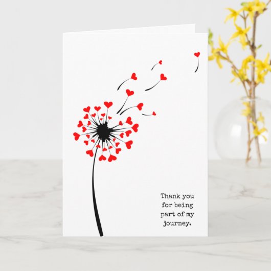 Carte Merci au pandelion de l'enseignant (Fleur jaune)