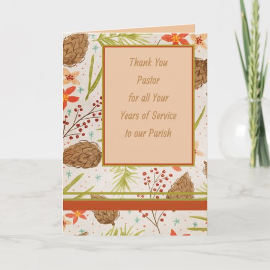 Carte Merci au pasteur (Devant)
