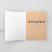 Carte Merci au pasteur (Intérieur)