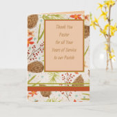 Carte Merci au pasteur (Fleur jaune)