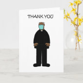 Carte Merci au pasteur afro-américain. (Fleur jaune)