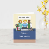 Carte Merci au personnel de la maison de soins infirmier (Fleur jaune)