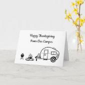 CARTE MERCI AUX SOUHAITS DE ***NOTRE CAMPER** (Fleur jaune)