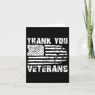 Carte Merci aux vétérans Drapeau américain Vétéran fier