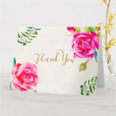 Carte Merci avec Rose (Fleur jaune)