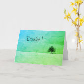 Carte Merci avec un arbre solitaire (Fleur jaune)