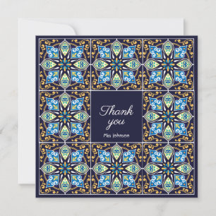 Carte Merci Azulejos bleus personnalisables