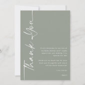 Carte Merci Baby shower de  de taille photo de script pi (Devant)