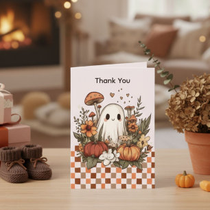 Carte Merci Baby shower Halloween Cottagecore