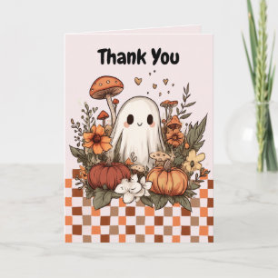 Carte Merci Baby shower Halloween Cottagecore
