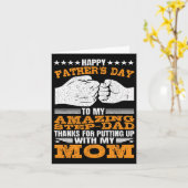 Carte Merci beau-père d'avoir supporté ma mère Fête des  (Fleur jaune)