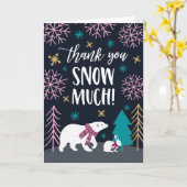 Carte Merci Beaucoup de Neige | Paysage d'Hiver Merveill (Fleur jaune)