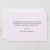 Carte Merci Beaucoup | Merci photo bébé | Blanc (Dos)