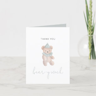 Carte Merci beaucoup Ourson