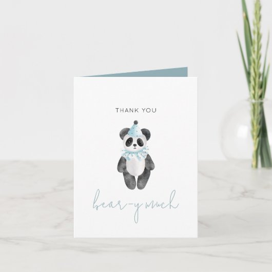 Carte Merci beaucoup Panda ours (Devant)