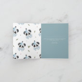 Carte Merci beaucoup Panda ours (Intérieur)