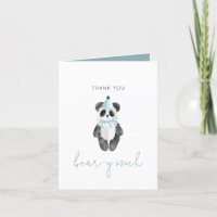 Carte Merci beaucoup Panda ours