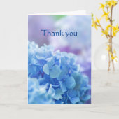 Carte Merci Belle Hydrangée Bleue Fleurs Jardin (Fleur jaune)