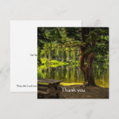 Carte Merci Belle Matin Lumière Sunrise Écriture (Devant / Derrière)