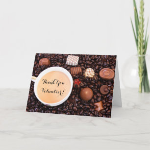 Carte Merci Bénévole Café Et Truffes Au Chocolat