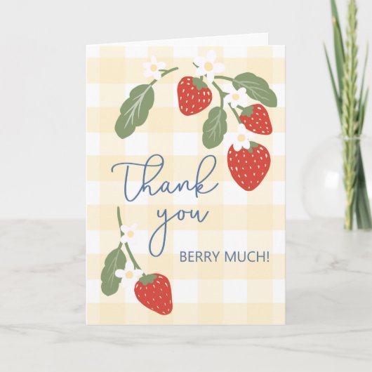 Carte Merci Berry Beaucoup de fraise (Devant)