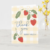 Carte Merci Berry Beaucoup de fraise (Fleur jaune)