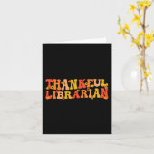 Carte Merci bibliothécaire Thanksgiving Library Worker (Fleur jaune)