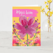 Carte Merci bien Merci en Fleurs d'Aquarelle Française (Fleur jaune)