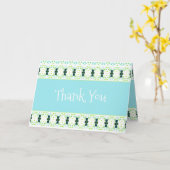 Carte Merci bleu clair (Fleur jaune)