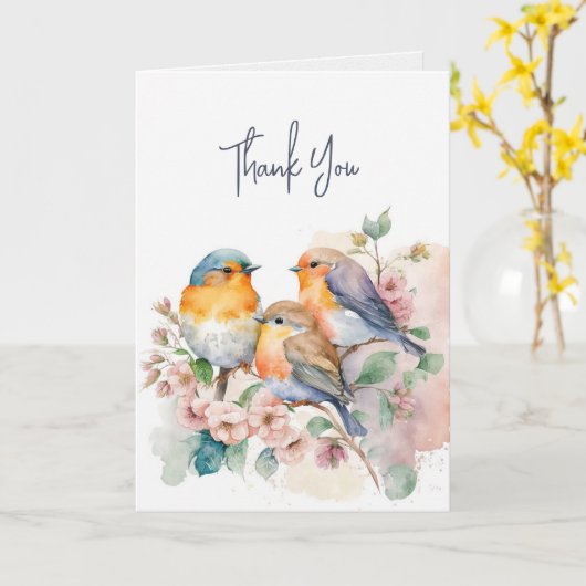 Carte Merci Bluebirds (Fleur jaune)