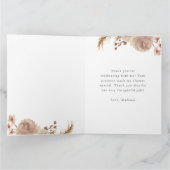 Carte Merci Boho Botanique Sweet Bear Baby shower (Intérieur)