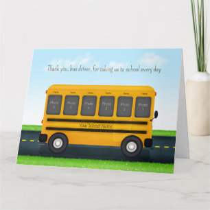 Carte Merci Bus Conducteur scolaire Custom Bus 12 Photo