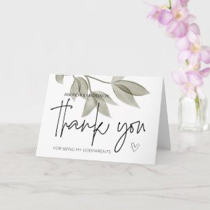 Carte Merci cadeau de parrain pour être mes parentes C