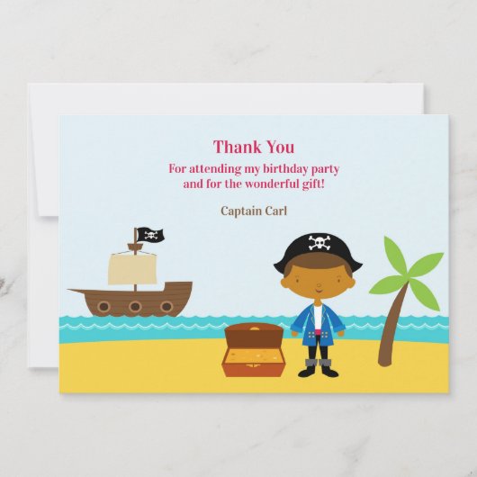 Carte Merci Capitaine Pirate (Devant)