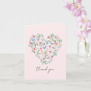 Carte Merci cardiaque fleur sauvage ou toute occasion