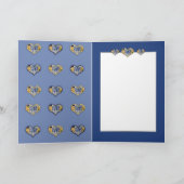 Carte Merci, Carré à courtepointe, Bleu Jaune, Impressio (Intérieur)