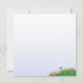 Carte Merci Chat et oiseaux dans le jardin (Dos)