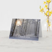 Carte Merci Chemin d'hiver Arbres Frost (Fleur jaune)