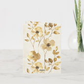Carte Merci Chic Gold Flowers (Dos)