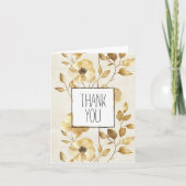 Carte Merci Chic Gold Flowers (Devant)