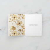 Carte Merci Chic Gold Flowers (Intérieur)