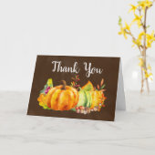 Carte Merci Citrouilles Feuilles et légumes (Fleur jaune)