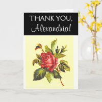 Carte "MERCI" classique, élégante et respectueuse