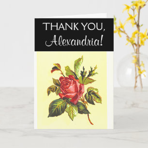 Carte "MERCI" classique, élégante et respectueuse