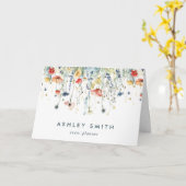 Carte Merci client Fleur sauvage dynamique (Fleur jaune)