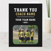 Carte Merci Coach Big Card avec nom d'équipe Photo (Devant)