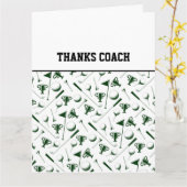 Carte MERCI COACH Golf Balls Team Green Black (Fleur jaune)