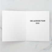 Carte Merci Coach Lacrosse Net Orange Cage (Intérieur)