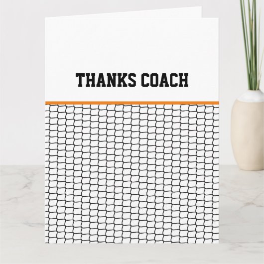 Carte Merci Coach Lacrosse Net Orange Cage (Devant)