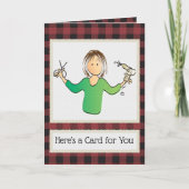 Carte Merci coiffeuse de beauté pour son Noël (Devant)